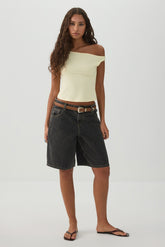Low Rise Denim Jorts