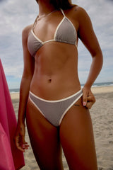 Cheeky Bikini Bottom with Contrast Binding