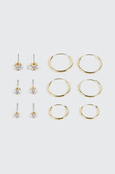 6-Pack 14K Gold Plated Earrings