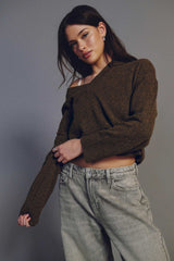 V-Neck Knit Sweater