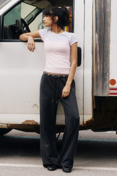 French Terry Flare Knit Pants