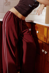 Flowy Twill Wide Leg Pants