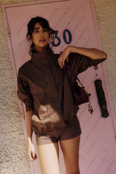 Foldover Waist Mini Biker Shorts