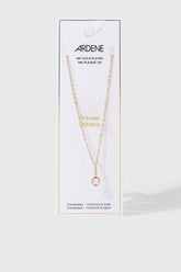 14K Gold-Plated October Birthstone Necklace