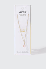 14K Gold-Plated October Birthstone Necklace