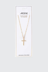 14K Gold Plated Cross Pendant Necklace
