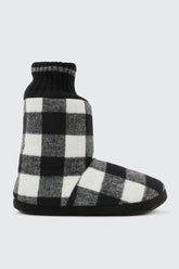 Plaid Bootie Slippers