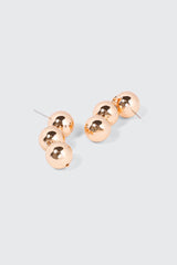 3-Ball Drop Earrings