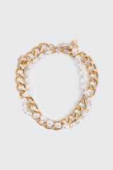 2-Pack Curb Chain & Pearl Necklaces
