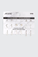 9-Pack Hoop & Stud Earrings
