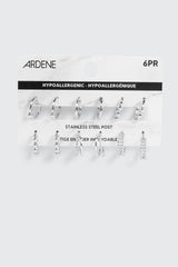 6-Pack Assorted Hoop Earrings
