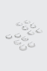 6-Pack Assorted Hoop Earrings