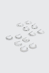 6-Pack Assorted Hoop Earrings