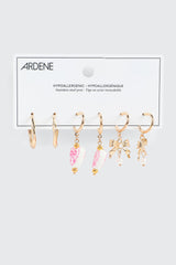 3-Pack Bow & Heart Hoop Earrings