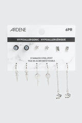 5-Pack Hoop and Stud Earrings