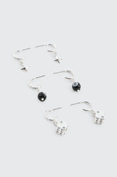3-Pack Charm Hoop Earrings