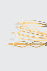 4-Pack Pearl-Embellished Cutout Hair Pins