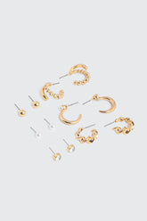 6-Pack Hoop & Stud Earrings