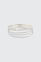 Rhinestone Spiral Bracelet
