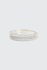 Rhinestone Spiral Bracelet