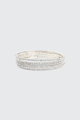 Rhinestone Spiral Bracelet