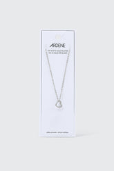 14K White Gold Plated Heart Necklace