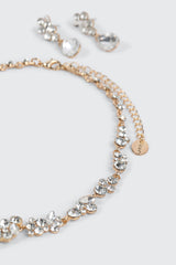 Floral Necklace and Earring Set