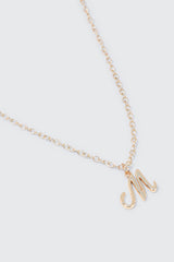 Initial M Necklace