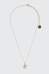 14K Gold Plated Initial K Necklace