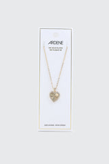 14K Gold Plated Fan Heart Necklace