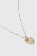 14K Gold Plated Fan Heart Necklace
