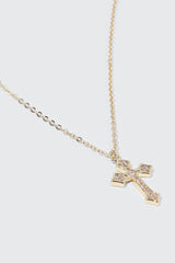 14K Gold Plated Cross Necklace