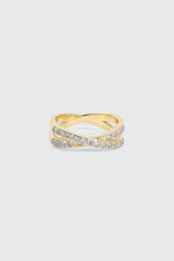 14K Gold Plated X Ring