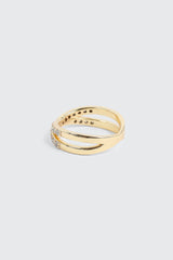 14K Gold Plated X Ring