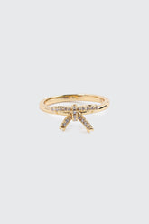 14K Gold Plated Bow Ring