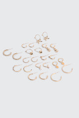 12-Pack Charm Hoop Earrings
