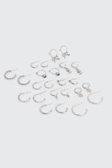 12-Pack Charm Hoop Earrings
