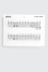 12-Pack Charm Hoop Earrings