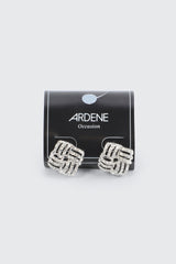 Rhinestone Square Earrings