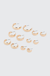 6-Pack Hoop Earrings