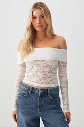 Lace Off Shoulder Top