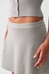 Knit Mini Skater Skirt