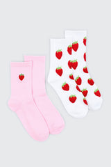 2-Pack Strawberry Socks Set