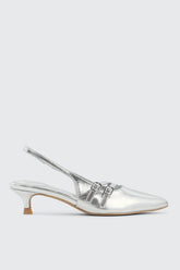 Patent Double Buckle Slingback Pumps