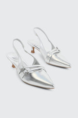 Patent Double Buckle Slingback Pumps