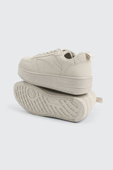 Thick Sole Court Sneakers with Charm