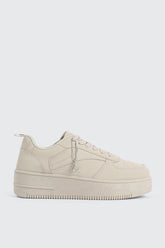 Thick Sole Court Sneakers with Charm