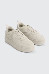Thick Sole Court Sneakers with Charm