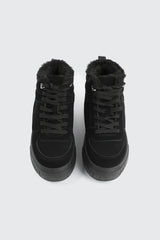 Faux Fur Lined High Top Sneakers