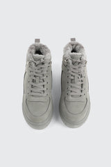 Faux Fur Lined High Top Sneakers